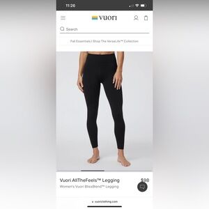 Vuori AllTheFeels Leggings - Size M